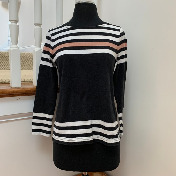 J. Crew Sweaters - J. Crew SZ XSmall Sweater 100% Cotton Black White